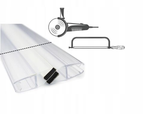 2x USZCZELKA DO KABINY PRYSZNICOWEJ MAGNETYCZNA 45° 90° SZYBA 5 6MM 185CM na Arena.pl