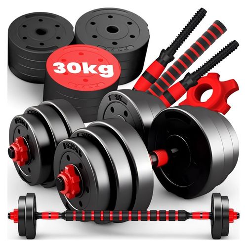 ZESTAW HANTLI BITUMICZNYCH REGULOWANYCH MEGA 2x15 kg trening siłowy na Arena.pl