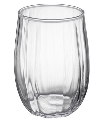 Komplet zestaw 6 szklanek do napojów wody drinków 370 ml ryflowany wzór na Arena.pl