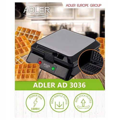 Gofrownica ADLER AD 3036 1300W zdjęcie 3