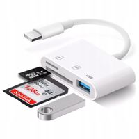 Czytnik kart pamięci SD TF USB Alogy adapter ze złączem Lightning do Apple