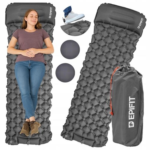 Materac Samopompujący Jednoosobowy Pojedynczy do Spania Pod Namiot 190x60cm na Arena.pl