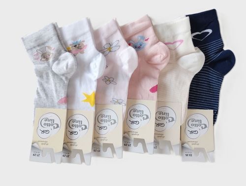 SKARPETKI WIOSENNE COTTOLINE 0-2 LATA 18-20 wzór - dziewczynka na Arena.pl