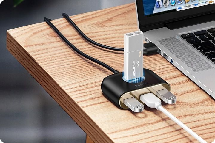 HUB USB BASEUS ADAPTER ROZDZIELACZ ROZGAŁĘŹNIK USB 3.0 DO 4x USB KABEL 1M zdjęcie 8