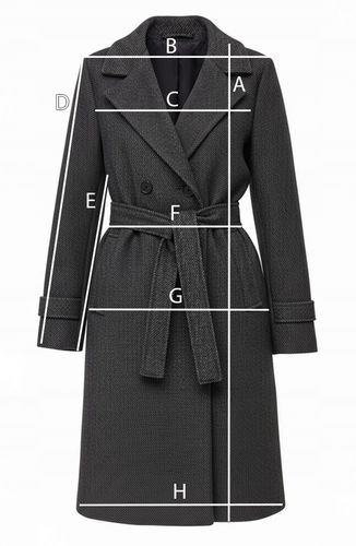 DAMSKI PRĄŻKOWANY PŁASZCZ Z PASKIEM PRZEJŚCIOWY JESIENNY ZIMOWY XXL na Arena.pl