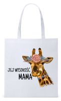 Dla Mamy Mamusi Prezent Torba Eco Biała Shopper Z Nadrukiem Ze Zdjęciem