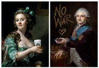 Zestaw dwóch plakatów portrety obrazy 70x100 cm