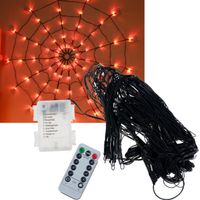 tg73019-1 pajęczyna 70 led sztuczna halloween świecąca lampki pomarańczowa