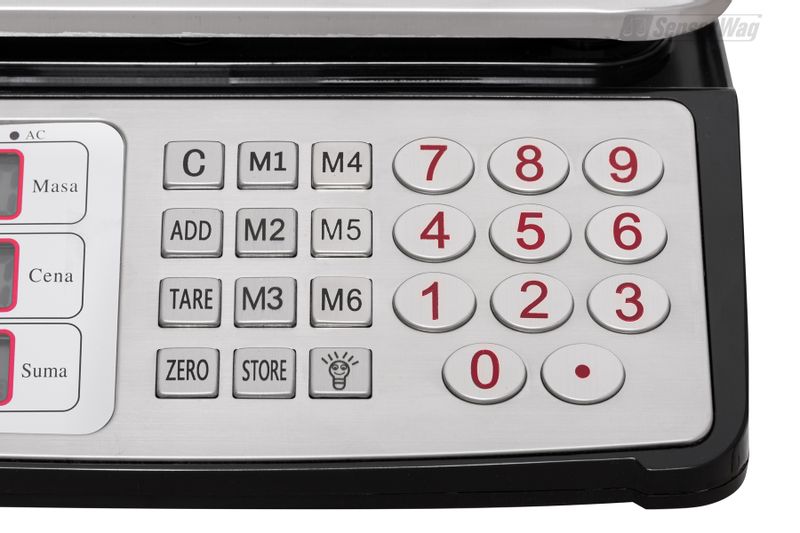 WAGA ELEKTRONICZNA SKLEPOWA 40kg KALKULACYJNA 5g zdjęcie 9