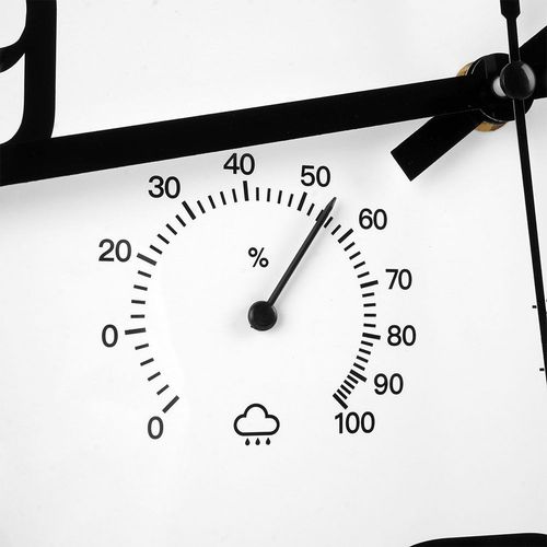 Zegar ścienny z termometrem i higrometrem biały 30 cm na Arena.pl