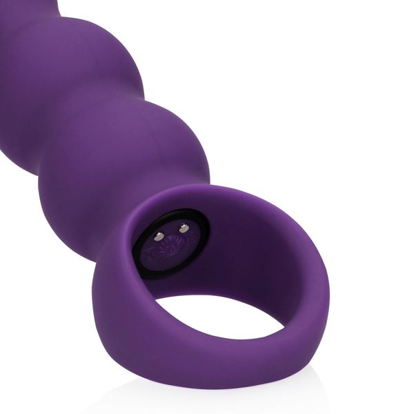 Teardrop Shaped Anal Vibrator - Clear Purple zdjęcie 7