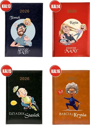 Kalendarz A5 2026 tygodniowy KSIĄŻKOWY DLA TATY NADDRUK Z IMIENIEM na Arena.pl