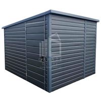 Domek Ogrodowy - Schowek - Garaż 3x2,5 drzwi Antracyt - Dach spad bok ID490