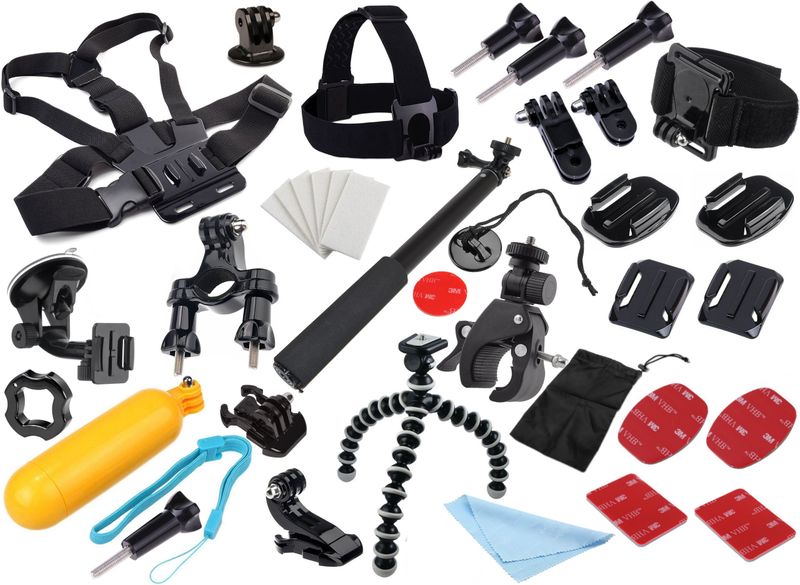 ZESTAW 41 el. DO GOPRO 7, 6, 5, 4, 3+, 3, session - AKCESORIA, UCHWYTY zdjęcie 1