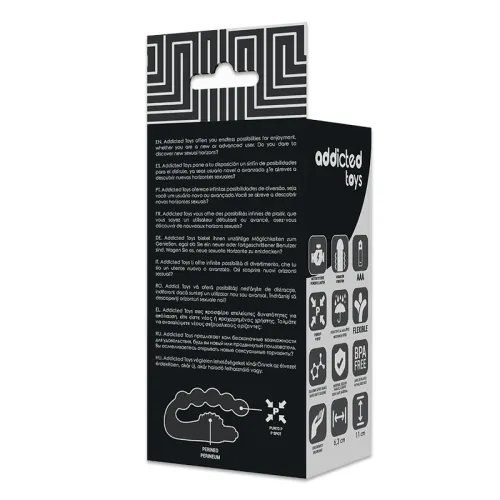 addicted toys - model wibrujący z systemem anatomicznym 11x6,3 cm czarny na Arena.pl