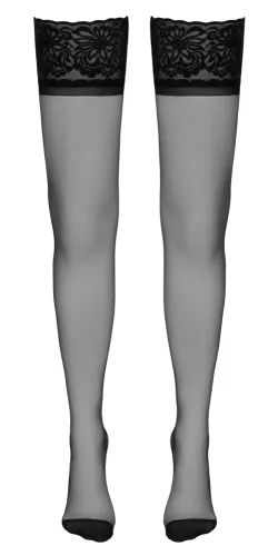 cottelli legwear pończochy z ozdobnym szwem i koronką 20 den czarne na Arena.pl