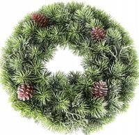 WIANEK STROIK ŚWIĄTECZNY SOSNOWY ŚWIERKOWY NA DRZWI STÓŁ Z SZYSZKAMI 0058