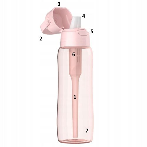 Butelka Filtrująca Dafi Solid DODA 0,7 Baby Pink Barwiona + na Arena.pl