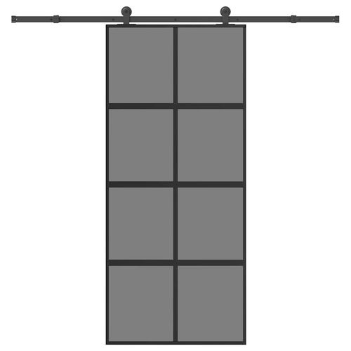 Drzwi przesuwne z osprzętem, 90x205 cm, szkło i aluminium na Arena.pl