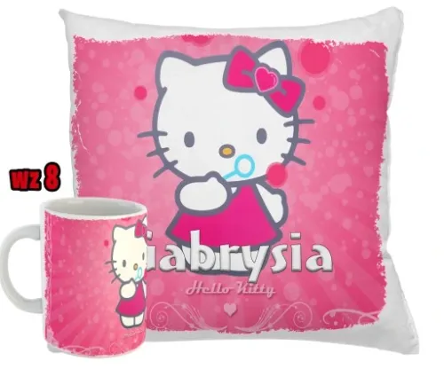 KUBEK + PODUSZKA zestaw HELLO KITTY RÓŻNE WZORY na Arena.pl