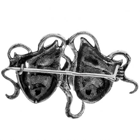 SREBRNA BROSZKA MASKI TEATRALNE SREBRO PRÓBY 925 na Arena.pl