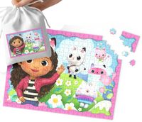 PUZZLE - KOCI DOMEK GABI WZORY Z BAJEK DLA DZIECI 252el + WORECZEK