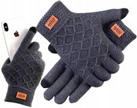 Męskie Rękawiczki Dotykowe Zimowe Ciepłe Smartfona