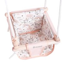 huśtawka dla niemowlaka Junior Pastel różowy MAŁPISZON