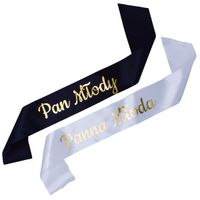 Zestaw szarf Pan Młody i Panna Młoda