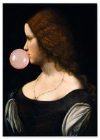 Plakat portret z balonem profil 30x40 cm