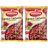 Amino Zupa błyskawiczna barszcz czerwony z majerankiem 66 g x 2 sztuk