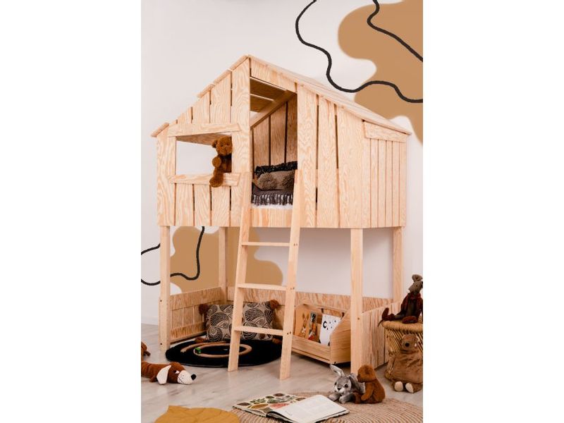 Łóżko piętrowe TED A 90x190 sosna zdjęcie 4