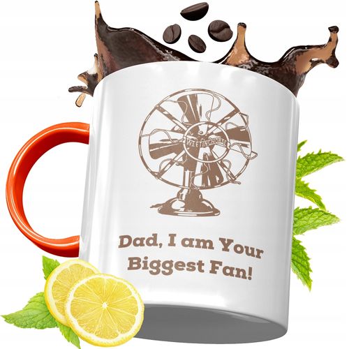 Kubek Pomarańczowy Dla Taty Dzień Taty Prezent Z Nadrukiem Ze Zdjęciem na Arena.pl