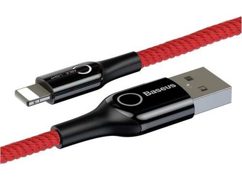 Kabel Baseus C-shaped Light 1M 2.4A iPhone X 8 7 plus 6 5 red na Arena.pl