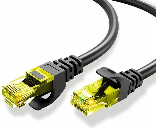 KABEL SIECIOWY LAN CAT 6 UTP PRZEWÓD INTERNETOWY ETHERNET RJ45 CZARNY 30m na Arena.pl