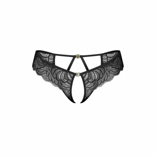 obsessive divienne string open back czarny koronkowy luksusowy s/m na Arena.pl