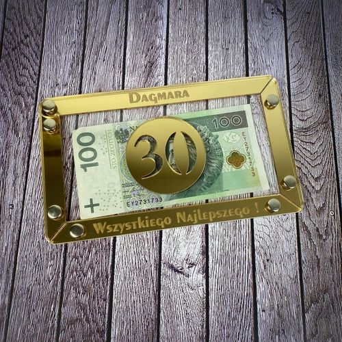 Srebrna Złota Koperta Kartka Pudełko Na Pieniądzę Urodziny 18 30 40 na Arena.pl