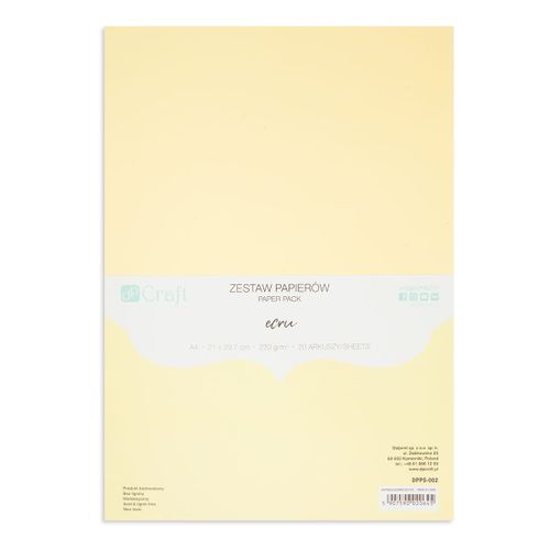 ZESTAW PAPIERÓW A4 220G 20SZT DP CRAFT ECRU na Arena.pl
