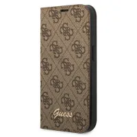 Etui Guess 4G Vintage Gold Logo na iPhone 14 Pro Max - brązowe