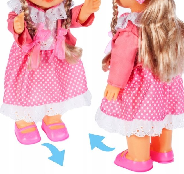 INTERAKTYWNA LALKA Bobas Śpiewająca Chodzi Reaguje na Klaśnięcie Duża 42cm zdjęcie 15