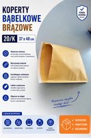 Koperty Bąbelkowe brązowe A3 K20 20K - 50 szt. tanie opakowania wysyłkowe