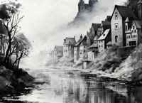 Plakat 55x40cm Mglisty Refleks