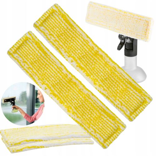 2x PADY DO KARCHER WV DO MYJKI OKIEN NA RZEP +PŁYN KONCENTRAT DO SZYB na Arena.pl