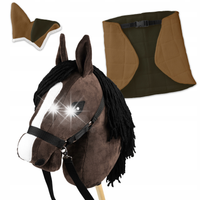 Zestaw Skippi - Hobby Horse Gniady - Derka i nauszniki - beż i oliwka