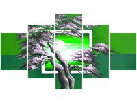 OBRAZ GREEN SUNSET NATURA