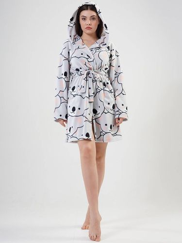 Szlafrok damski polarowy z kapturem ciepły Vienetta S na Arena.pl