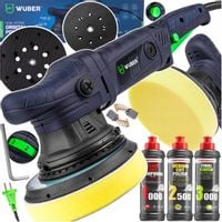 POLERKA SAMOCHODOWA 1500W MIMOŚRODOWA REGULACJA OSCYLACYJNA +PASTY MENZERNA