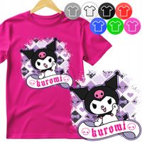 KOSZULKA DZIECIĘCA T-SHIRT - KURO.MI HEL.LO KITT.Y MELO.DY - M 134-140