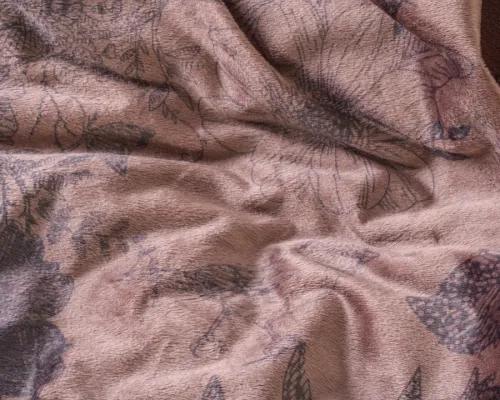 200x220 JONAS brąz kpl pościeli drukowany aksamit i bawełna na Arena.pl