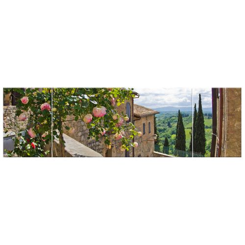 Obraz Płótno 170X50 Róże Na Balkonie na Arena.pl